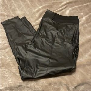 Pleather Vera Wang high waisted leggings.